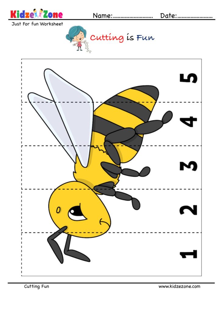 Cutting and Pasting Fun - Busy Bee