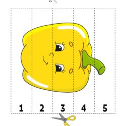 Bell Pepper Cutting and Pasting Activity