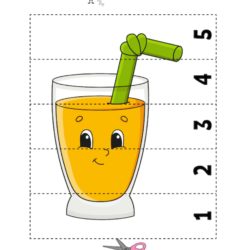 Cutting and Pasting Fun - Juice with Straw