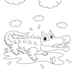 Just for Fun Coloring Sheet - Aligator