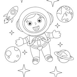 Just for Fun Coloring Sheet - Astronaut