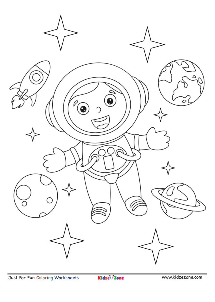 Just for Fun Coloring Sheet - Astronaut