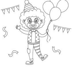 Just for Fun Coloring Sheet - Clown