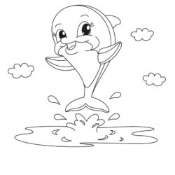 Just for Fun Coloring Sheet - Dolphin