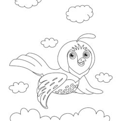 Just for Fun Coloring Sheet - Flying Bird