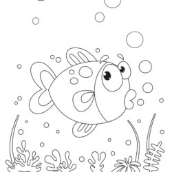 Just for Fun Coloring Sheet - Swimming Fish