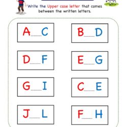 Missing Letter What Comes in Between - Worksheet 1