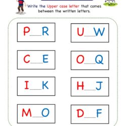 kindergarten fill missing letter what comes between given letters