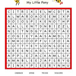 Word Search Fun Worksheet - My Little Pony