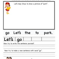 Unscramble the words to make a correct sentence with park