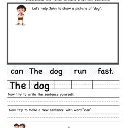 Unscramble the words to make a correct sentence with dogs