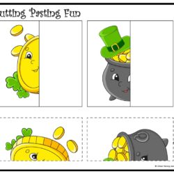 Cutting and pasting Activity worksheet. Play and learn with shapes worksheet 10