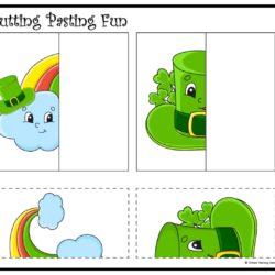 Cutting and pasting Activity worksheet. Play and learn with shapes worksheet 17