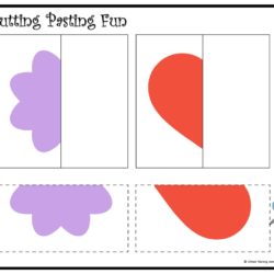 Cutting and pasting Activity worksheet. Play and learn with shapes worksheet 8