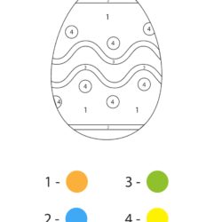 Easter Egg Number Coloring Fun Worksheet