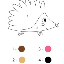 porcupine Number Coloring Fun Worksheet