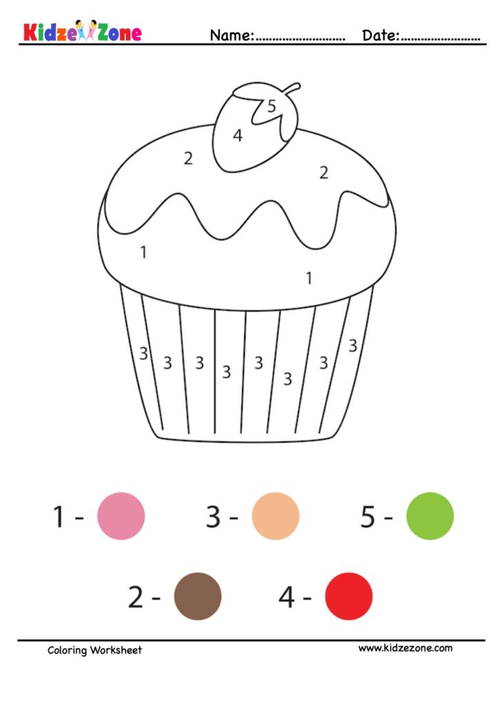 Ice Cream Coloring Fun Worksheet