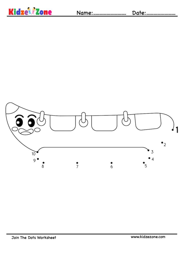 Boat Join the Dots Activity and Numbering Worksheet