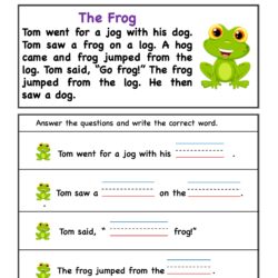Reading Simple Story Comprehension Word Family OG