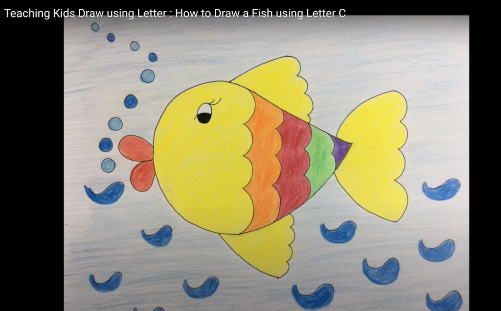 Learn to Draw a Fish with Letter C