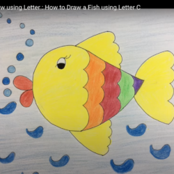 Learn to Draw a Fish with Letter C