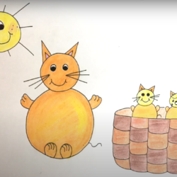 Learn to Draw a Kitten with Letter O