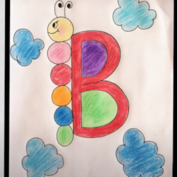 Learn to Draw a Butterfly with Letter B
