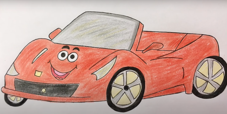 Learn to Draw a Ferrari - KidzeZone