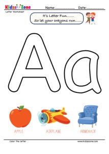 Letter A Coloring Fun Activity