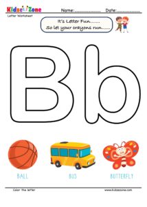 Letter B Coloring Fun Activity