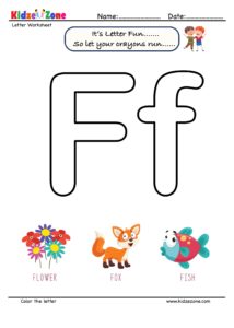 Letter F Coloring Fun Activity