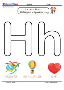 Letter H Coloring Fun Activity