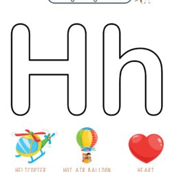 Letter H Coloring Fun Activity