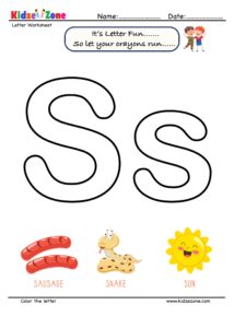 Letter S Coloring Fun Activity