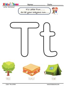 Letter T Coloring Fun Activity