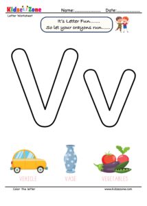 Letter V Coloring Fun Activity